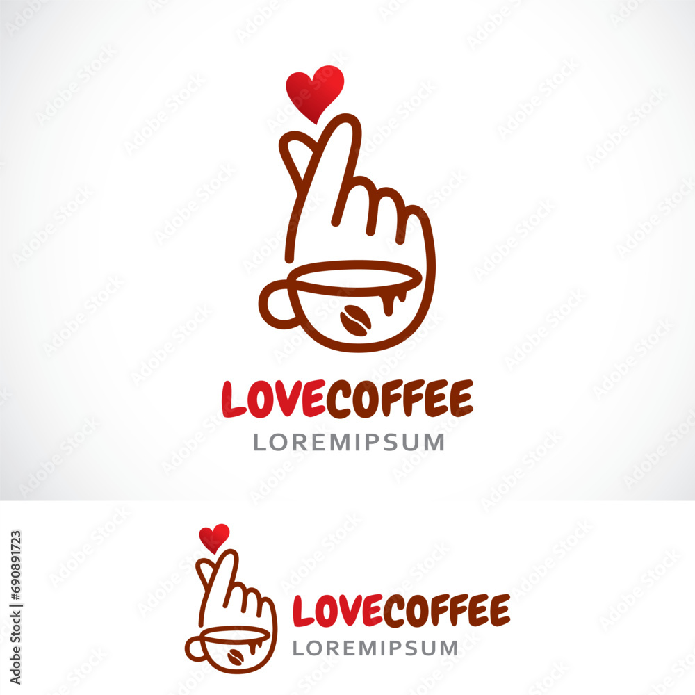 love coffee logo design template love coffee logo design template