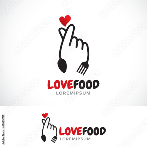 love food logo design template