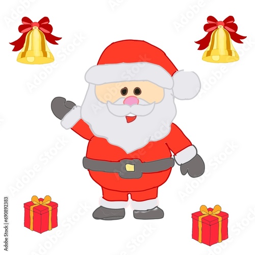 santa claus with gift boxes