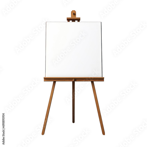 Easel on White Isolated on Transparent or White Background, PNG