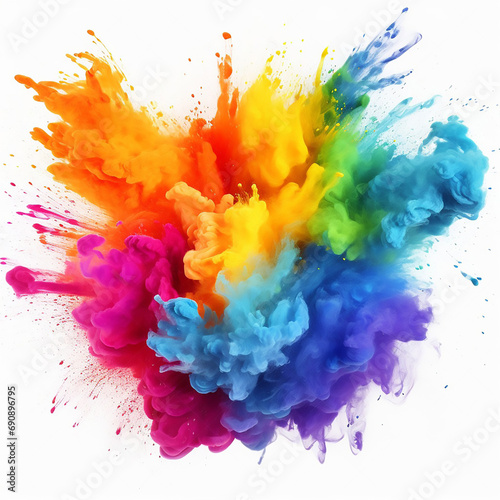 paint powder abstract explosion colors holi motion explode spray dust smoke textured fantasy splatter ba photo