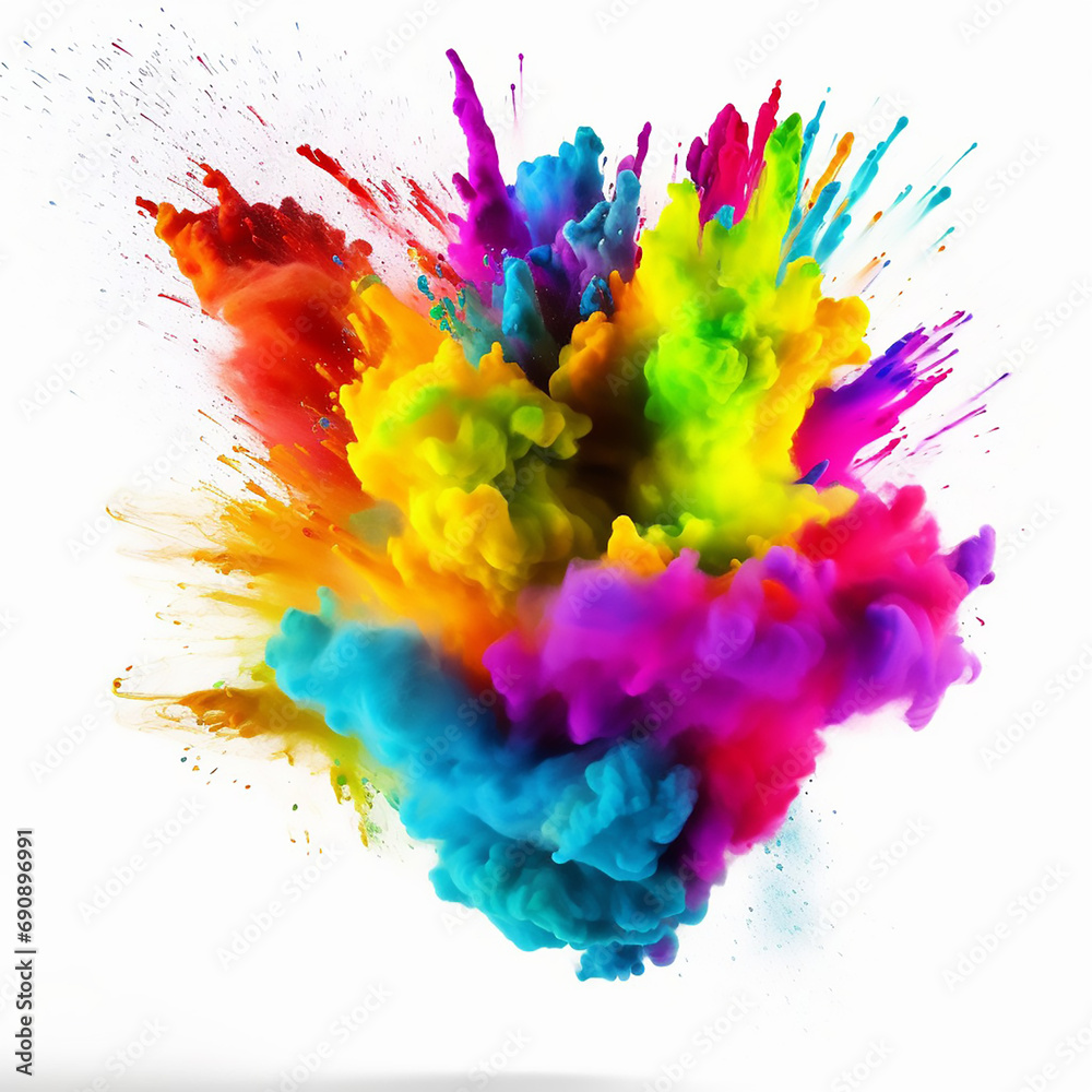paint powder abstract explosion colors holi motion explode spray dust smoke textured fantasy splatter ba