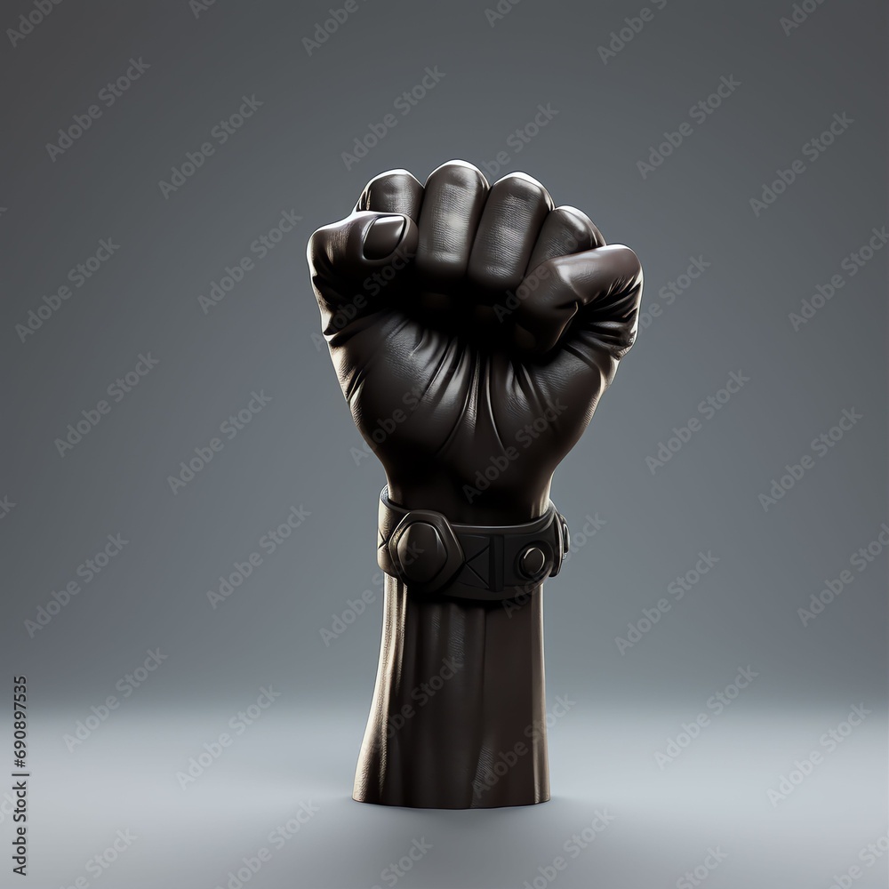 black power fist 3D black power fist 3D