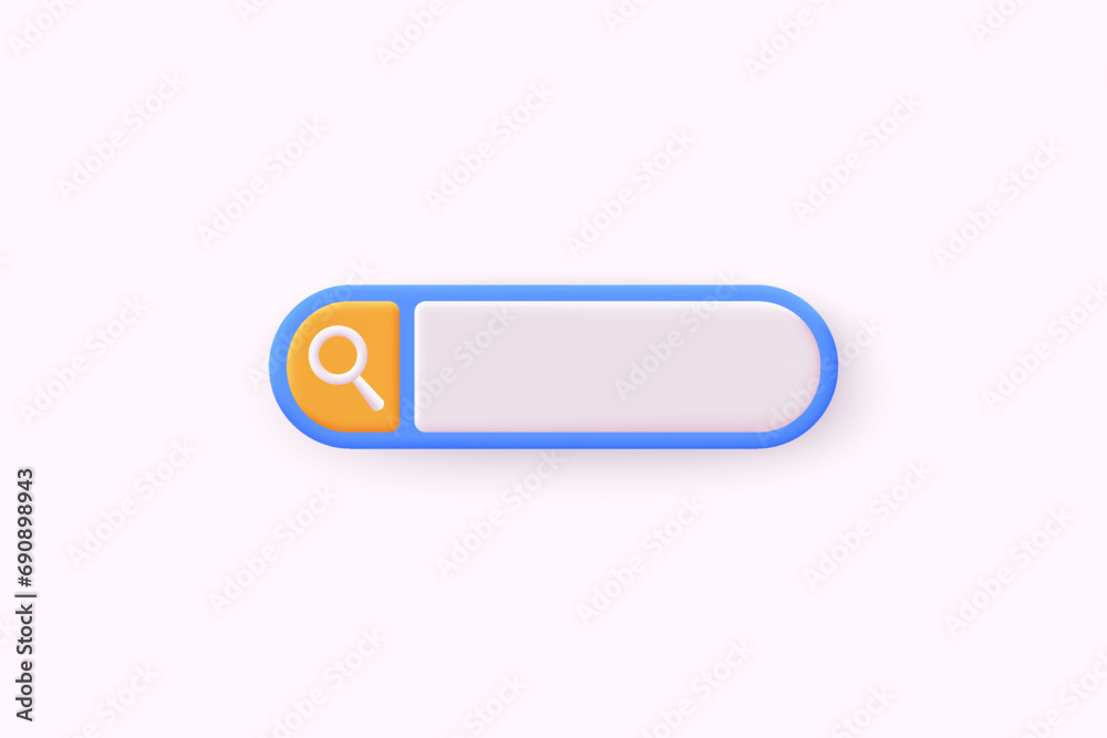 Search bar design element. Search Bar for UI. 3D Web Vector Illustrations. Search bar design element. Search Bar for UI. 3D Web Vector Illustrations.