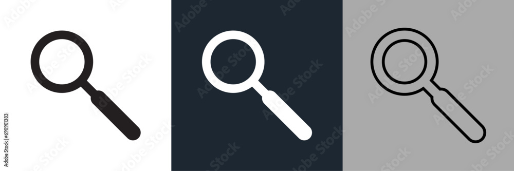 Searching icon.. Magnifying glass icon line and filled. Arts and Symbol, magnifier or loupe sign. vector illustration Searching icon.. Magnifying glass icon line and filled. Arts and Symbol, magnifier or loupe sign. vector illustration