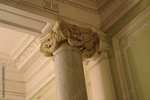 detail of a column in the city