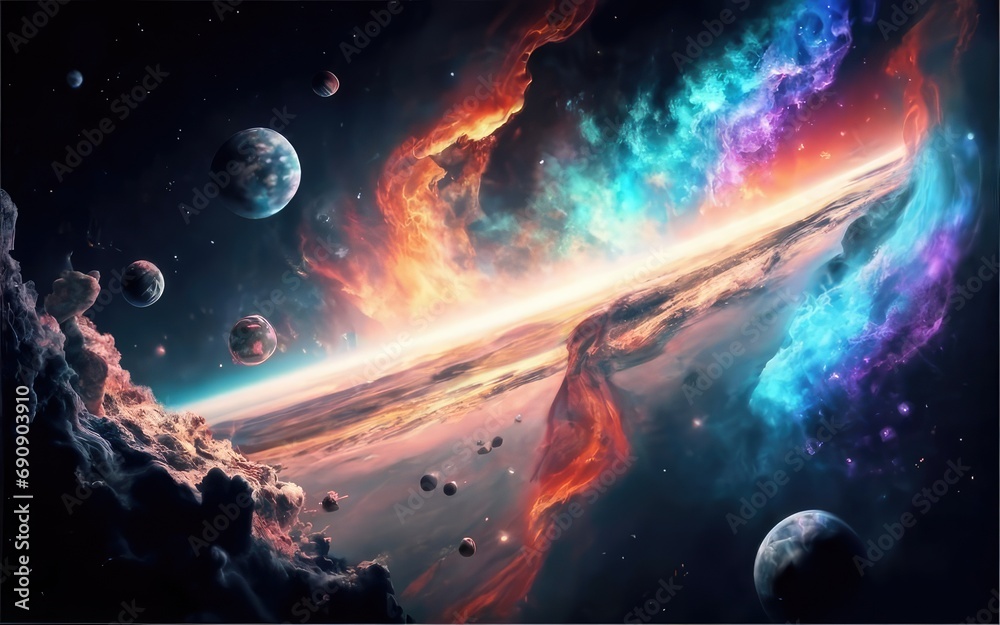 Fototapeta premium sky galaxy nebula wallpaper background