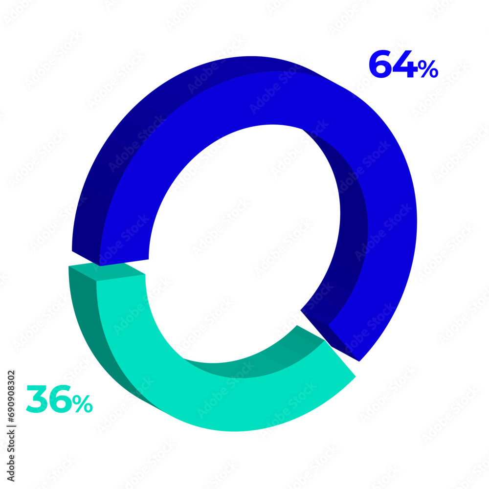 36 64 3d donut pie chart illustration eps vector 36 64 3d donut pie chart illustration eps vector