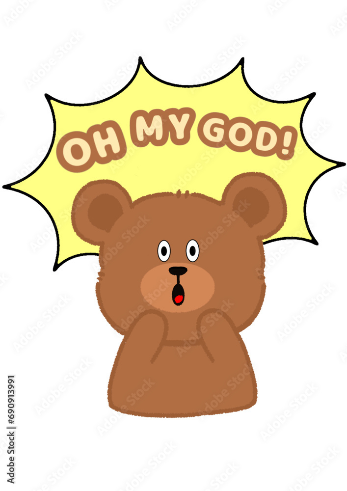 Super cute bear expression, icon, element, bear, cute, cartoon Super cute bear expression, icon, element, bear, cute, cartoon