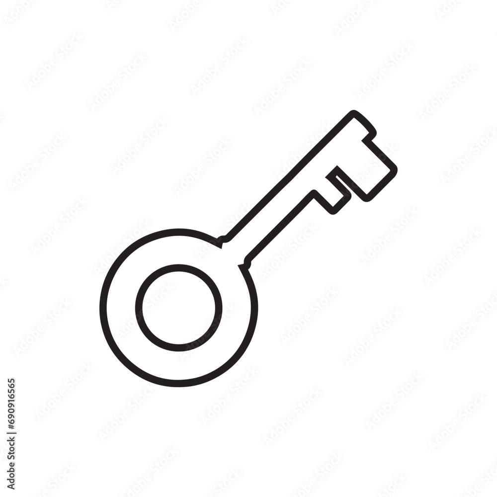 Key icon vector. Key logo design. Key vector icon illustration isolated on white background Key icon vector. Key logo design. Key vector icon illustration isolated on white background