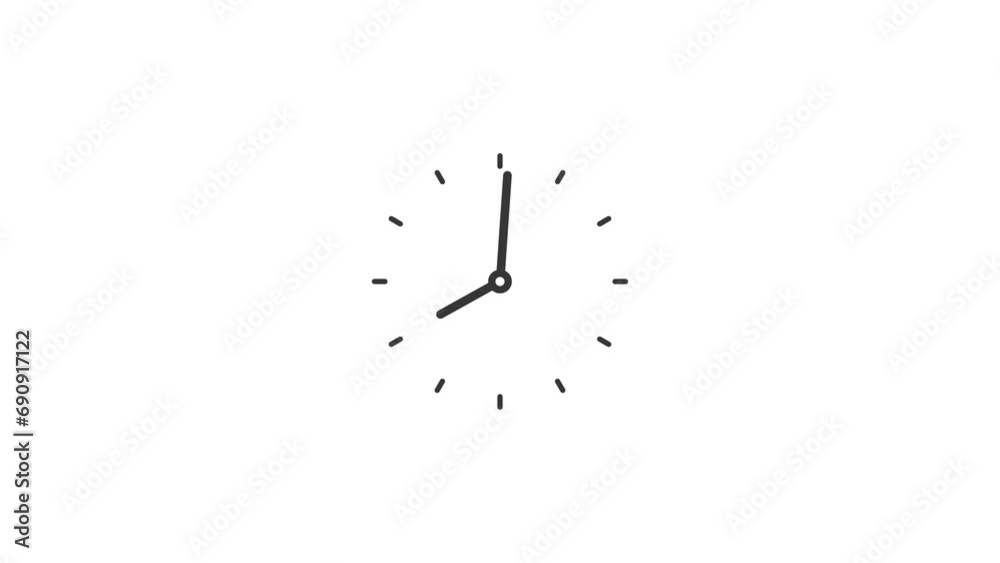 Gray color clock ikon isolated 24 Hour Day Fast Speed Animation. White background 4k video. Gray color clock ikon isolated 24 Hour Day Fast Speed Animation. White background 4k video.