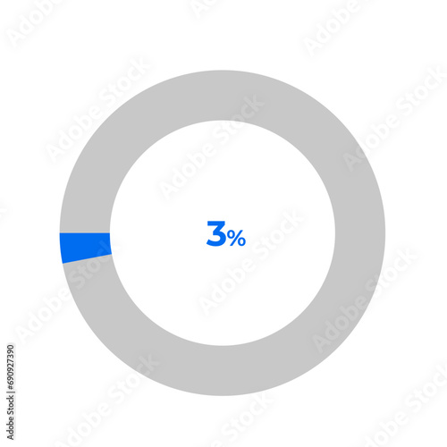 3 percent pie chart outline stroke vector illustration eps photo