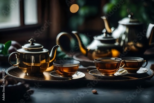 teapot and cup of tea
