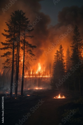 Forest fire. © liliyabatyrova