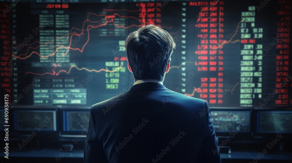 Stock Market Background ,Businessman or Trader Stressed Stock Exchange Can't Apprehend Stock Market Collapse. Stock Market Background ,Businessman or Trader Stressed Stock Exchange Can't Apprehend Stock Market Collapse.