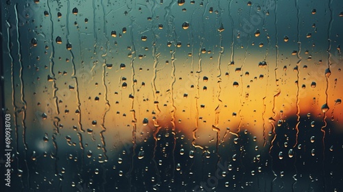 a portrayal of water drops on a window after a heavy rain, turning ordinary surfaces into beautiful canvases of light and reflection.