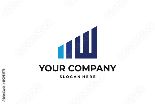 Letter W - Accounting and Financial Logo : Suitable for Accounting and Financial Theme, Business and Consulting Theme, Infographics and Other Graphic Related Assets.