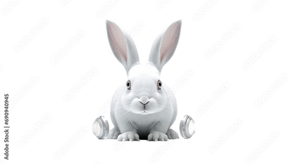 Obraz premium 3D Rabbit PNG / Transparent
