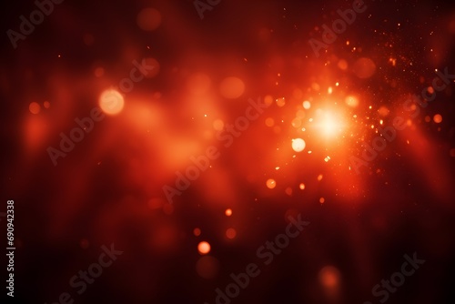 abstract red background with lights and bokeh 