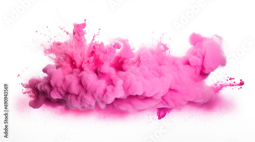 Pink holi paint splash, AI Generative