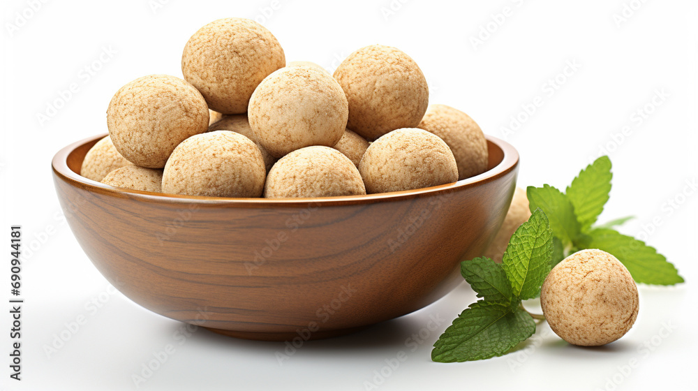 almonds in a wooden bowl almonds in a wooden bowl