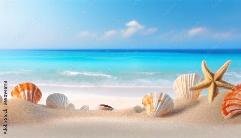 Beach Background - Landscape of Beach - obrazy, fototapety, plakaty 