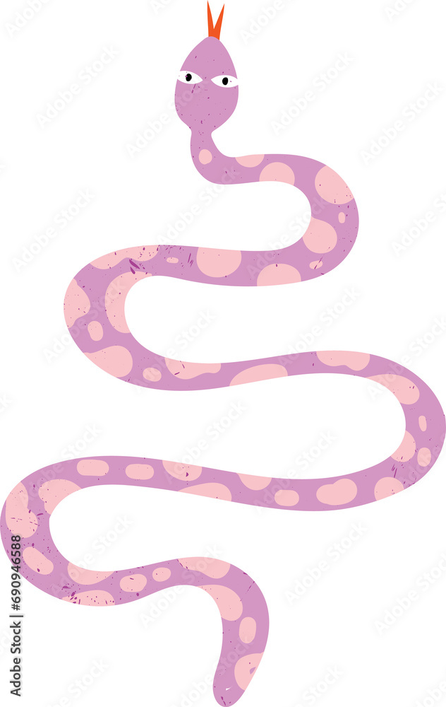 Fototapeta premium Cute Snake Animal safari element PNG