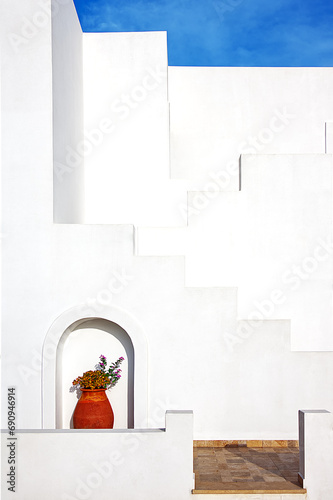 Amazing white colored house in a greek island