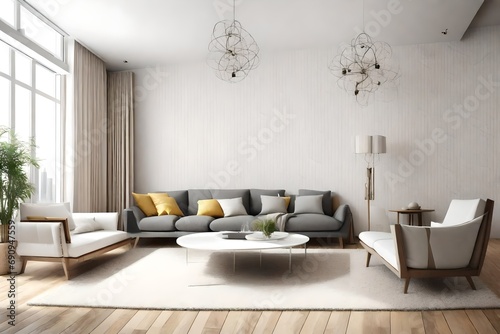 Obraz na płótnie modern living room w salonie