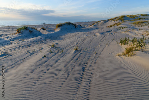 Sandy beach of Baltic sea  Liepaja  Latvia.