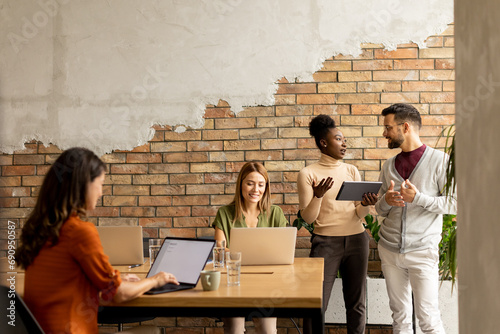 Young multiethnic startup t...
