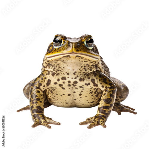 Brown Frog on Clear Background