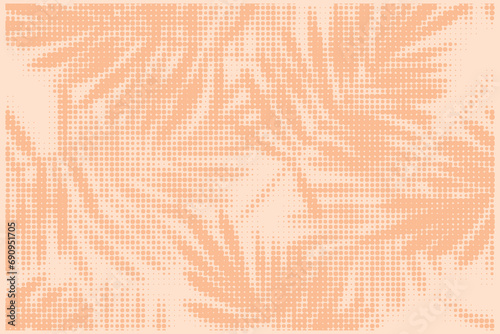 halftone  tropical leafs vintage effect and polka included , dots effect background modern print pattern design for carpet, rug, scarf, clothing, wear, shawl, fabric, wallpaper, wrapping, covers, tie