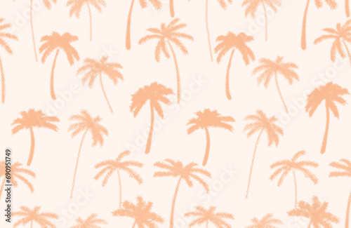 Dots and Spots of Halftone Grunge floral silhouette  Background. 2024 colors of year peach fuzz Seamless Pattern Design. Polka  Style Texture. Broken,  Print Design 