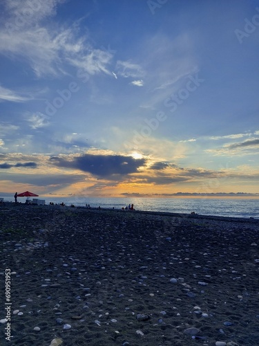 sunset over the sea