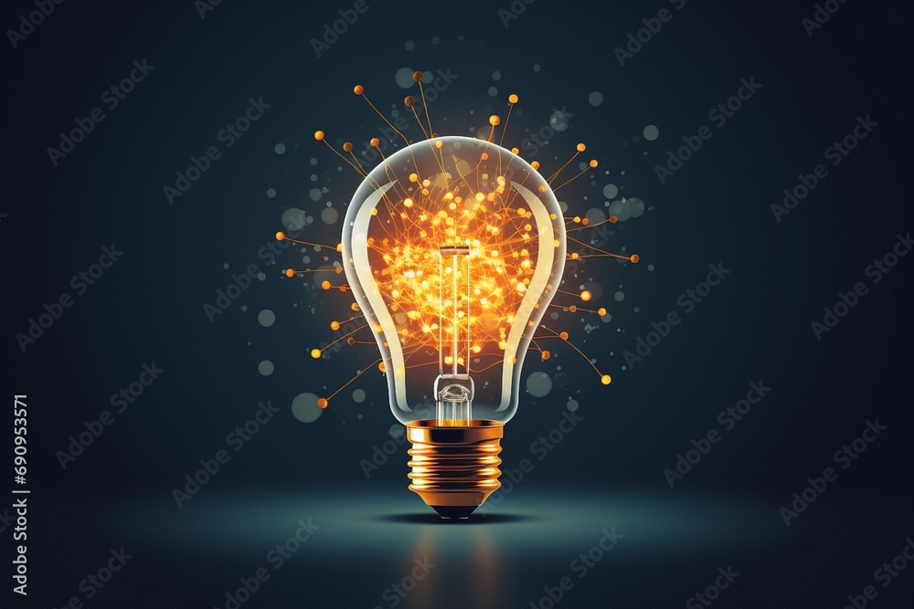 PPT cover featuring a creative and simple light bulb business theme. PPT cover featuring a creative and simple light bulb business theme.