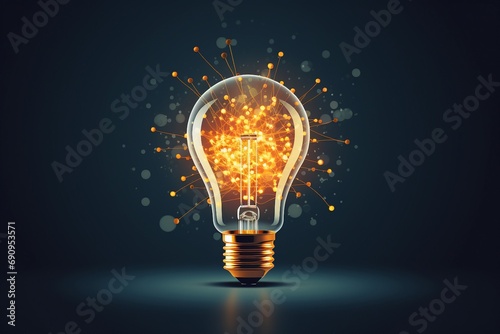 PPT cover featuring a creative and simple light bulb business theme.