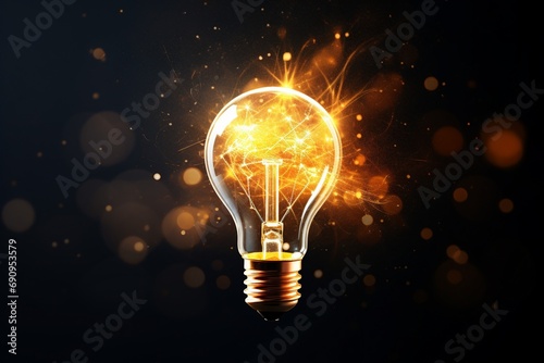 PPT cover featuring a creative and simple light bulb business theme.