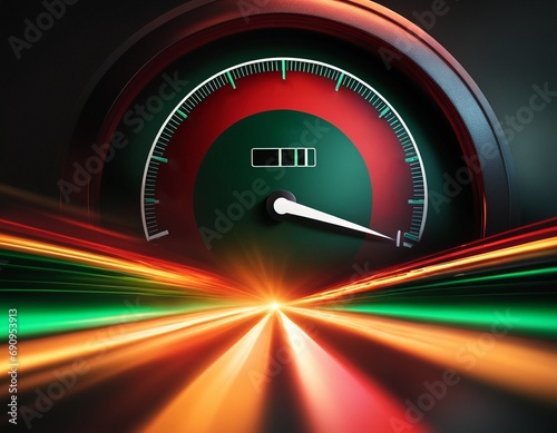 A close up of a speedometer photo