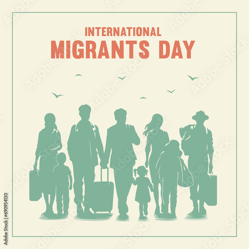 International Migrants Day concept flat design