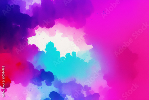Abstract colorful background. Watercolor paint. abstract blue and purple watercolor background. Digital art, Generative AI © Pavlo