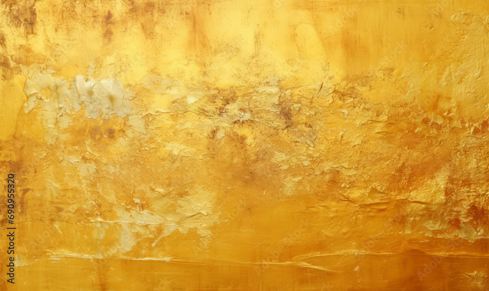 Rich golden paint background as a luxurious wallpaper texture
