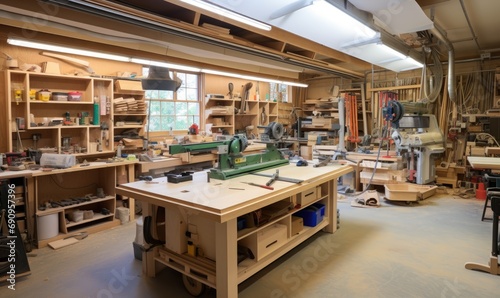 A Room Filled With Various Work Tools