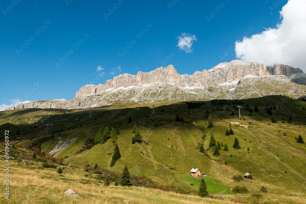 Auf dem Passo di Falzarego zwischen Cortina d’Ampezzo und Malga Castello