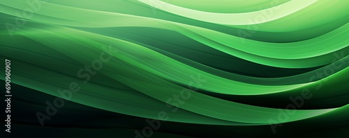 Abstract green waves in a smooth and flowing design