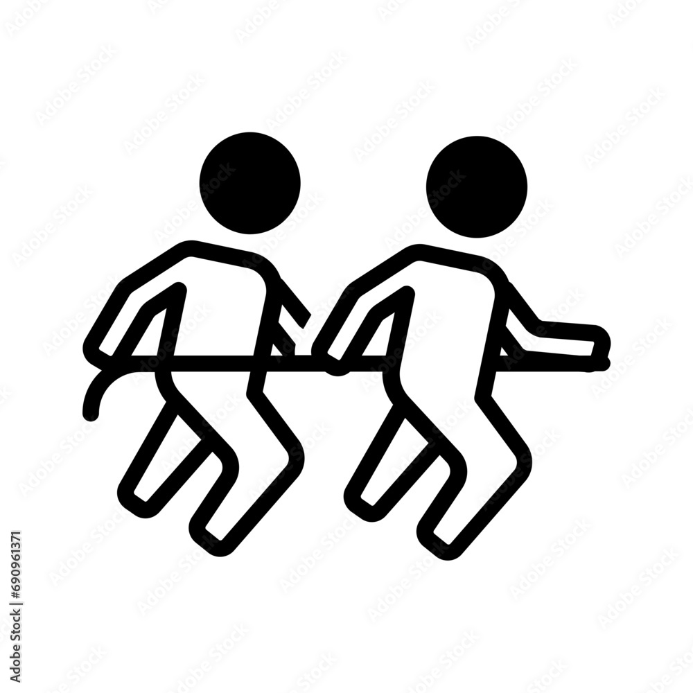 Solid black icon for Group effort Solid black icon for Group effort