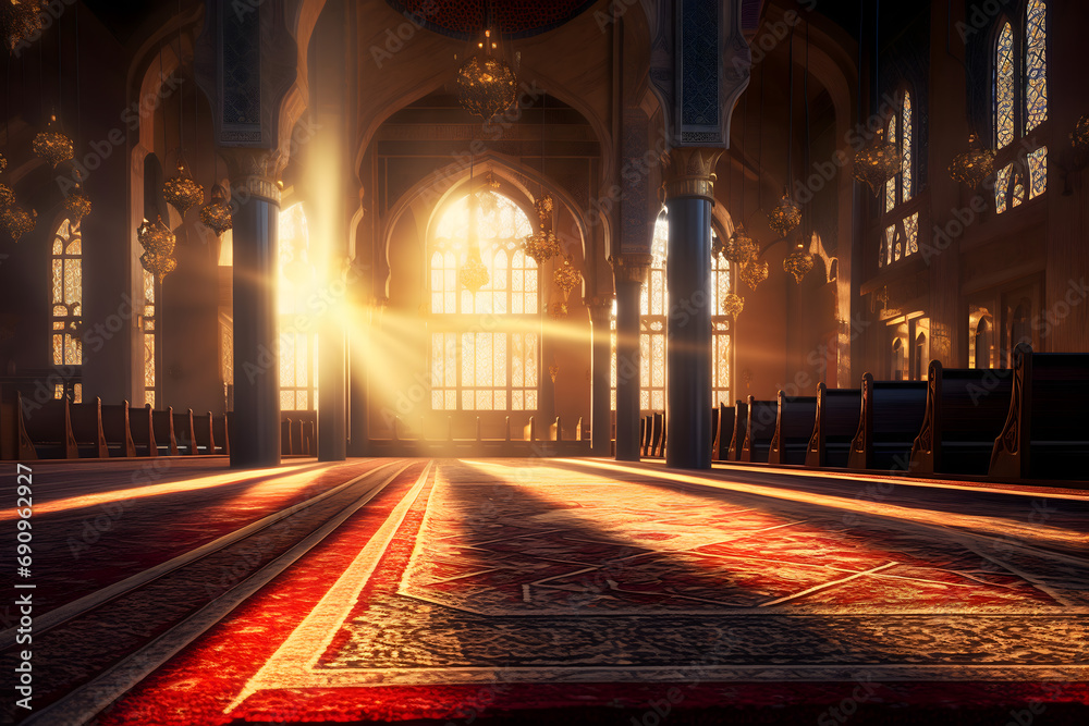 Obraz premium Ramadan Mubarak! Wishing you a month of peace, joy, and delicious iftar meals