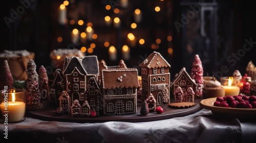 Christmas gingerbread house with decoration