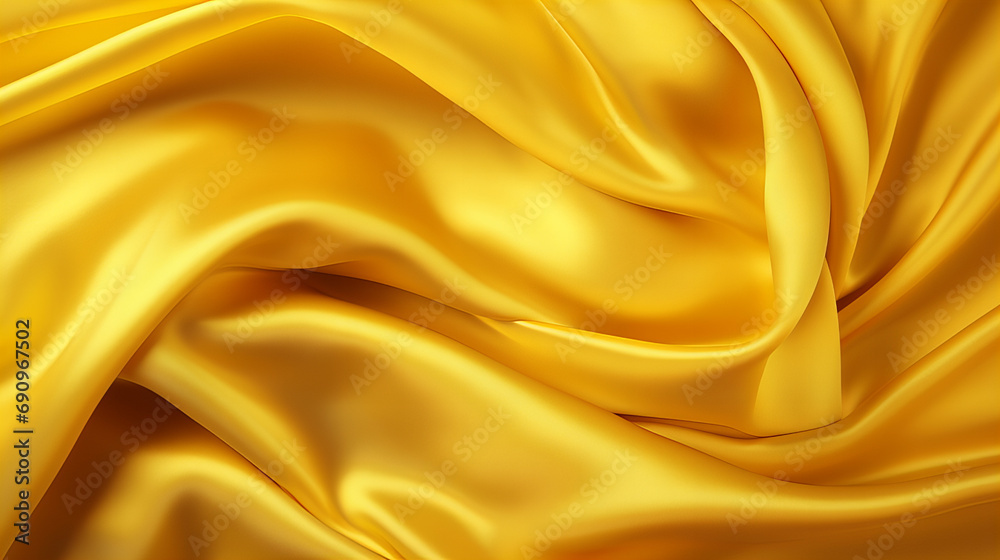 A yellow background, abstract satin fabric, luxury fabric design A yellow background, abstract satin fabric, luxury fabric design