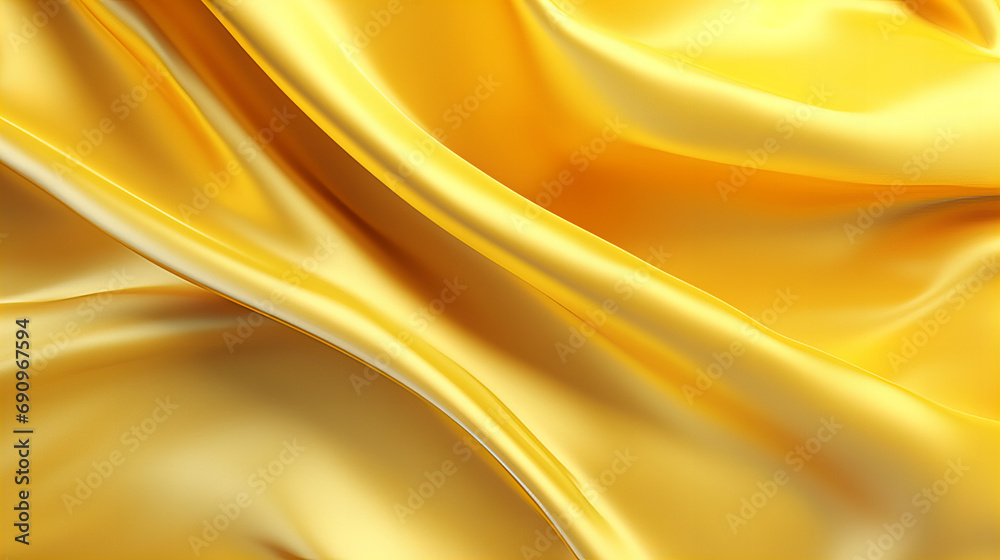 A yellow background, abstract satin fabric, luxury fabric design A yellow background, abstract satin fabric, luxury fabric design